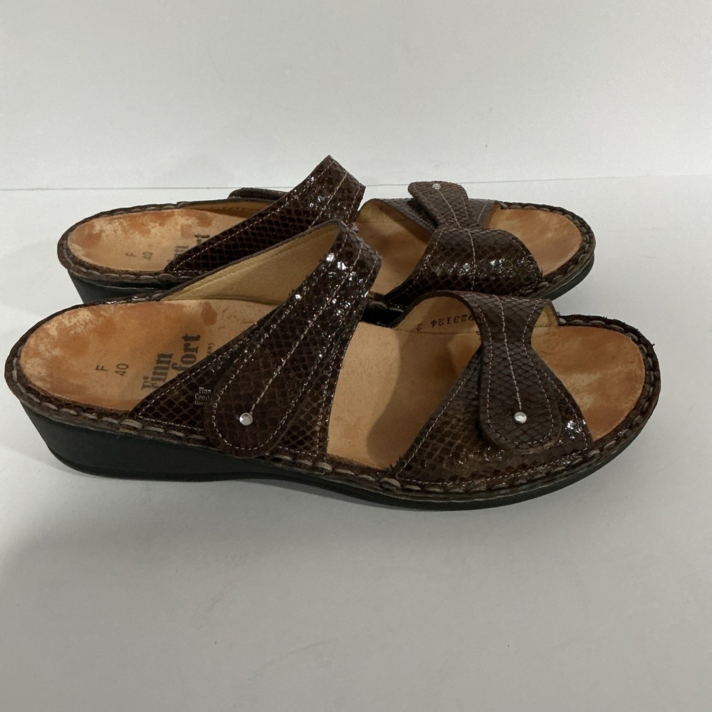 Finn Comfort Size 40 / 9.5 US Women's Sandals, Catalina-S style, Brown
